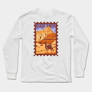 Badlands National Park Stamp Long Sleeve T-Shirt